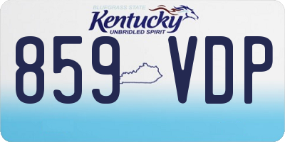 KY license plate 859VDP