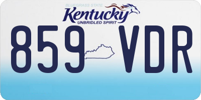 KY license plate 859VDR