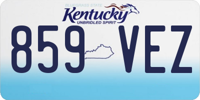KY license plate 859VEZ