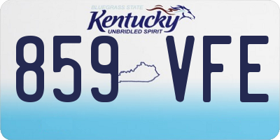 KY license plate 859VFE