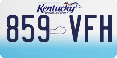 KY license plate 859VFH