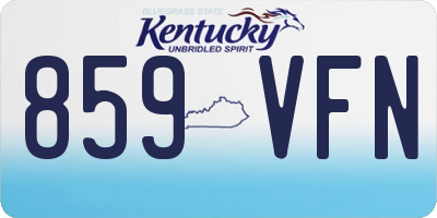 KY license plate 859VFN