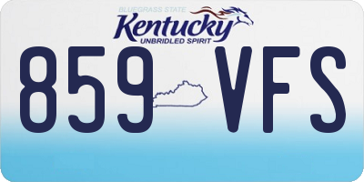 KY license plate 859VFS