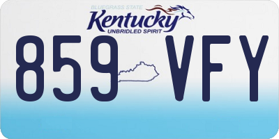 KY license plate 859VFY