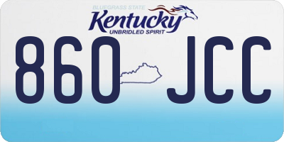 KY license plate 860JCC