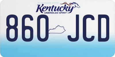 KY license plate 860JCD