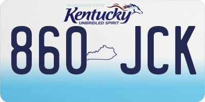 KY license plate 860JCK