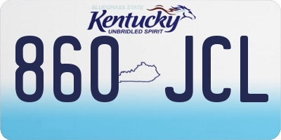 KY license plate 860JCL