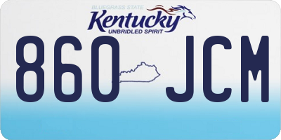 KY license plate 860JCM