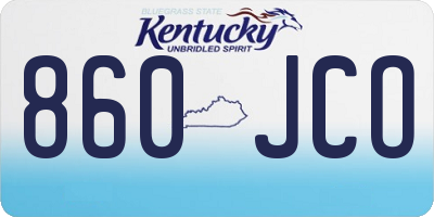 KY license plate 860JCO