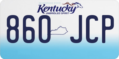 KY license plate 860JCP