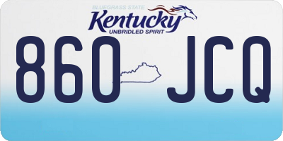 KY license plate 860JCQ