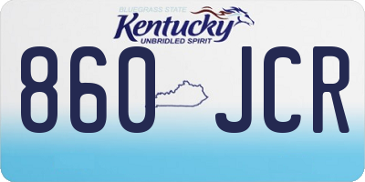 KY license plate 860JCR