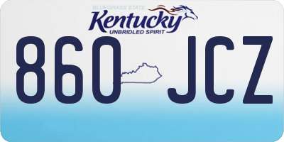 KY license plate 860JCZ