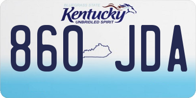 KY license plate 860JDA