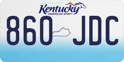 KY license plate 860JDC