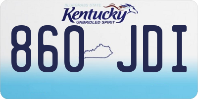 KY license plate 860JDI