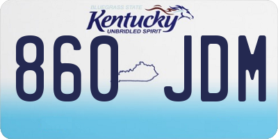 KY license plate 860JDM