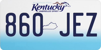 KY license plate 860JEZ