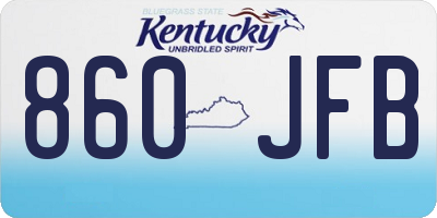 KY license plate 860JFB