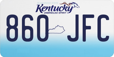 KY license plate 860JFC