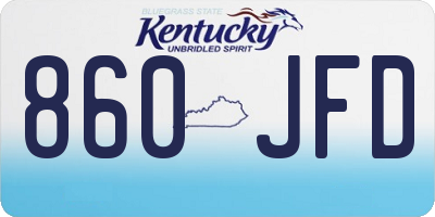 KY license plate 860JFD