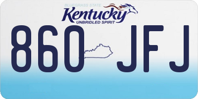 KY license plate 860JFJ