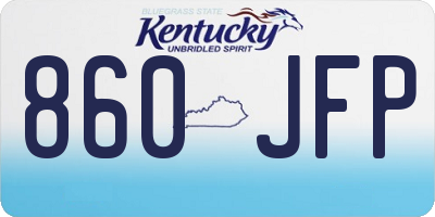 KY license plate 860JFP