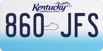 KY license plate 860JFS