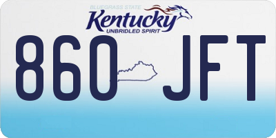 KY license plate 860JFT