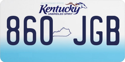 KY license plate 860JGB