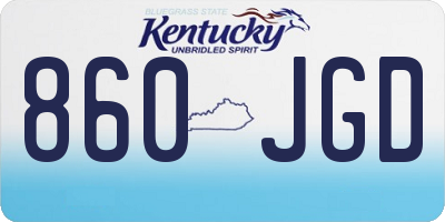 KY license plate 860JGD