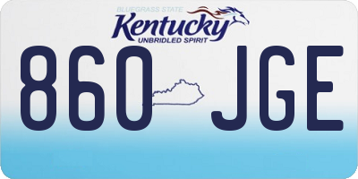 KY license plate 860JGE