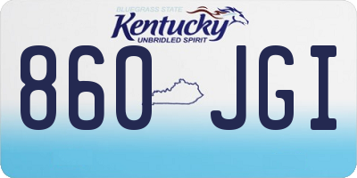 KY license plate 860JGI