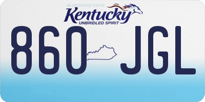 KY license plate 860JGL