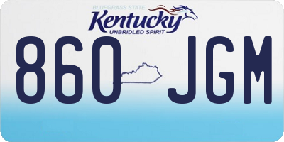 KY license plate 860JGM