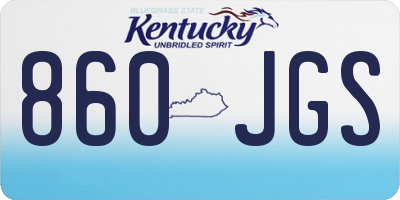 KY license plate 860JGS