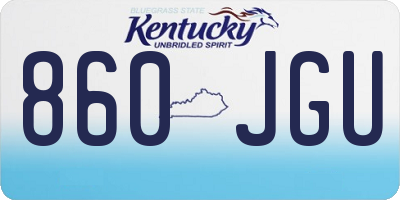 KY license plate 860JGU