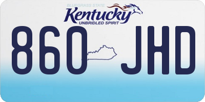 KY license plate 860JHD