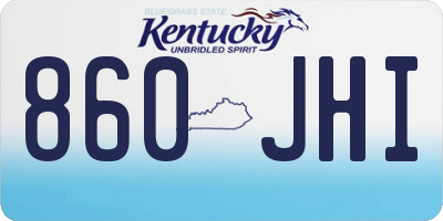KY license plate 860JHI