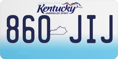 KY license plate 860JIJ