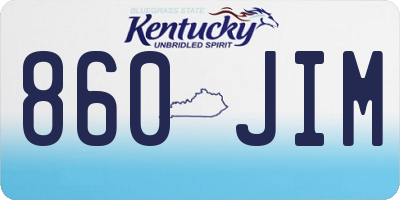 KY license plate 860JIM