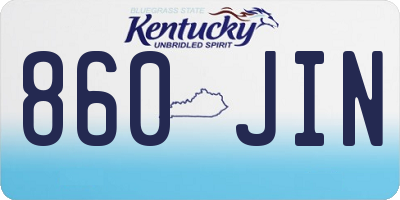 KY license plate 860JIN