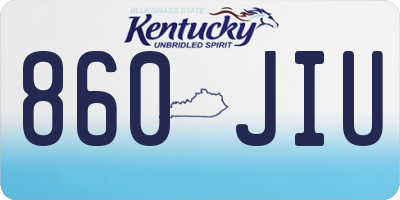KY license plate 860JIU