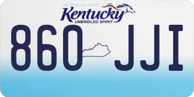 KY license plate 860JJI