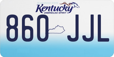 KY license plate 860JJL