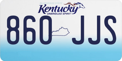 KY license plate 860JJS