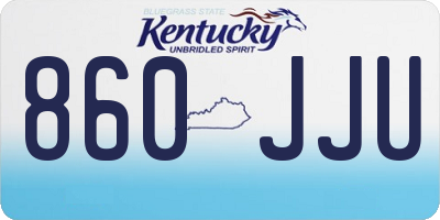 KY license plate 860JJU
