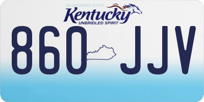 KY license plate 860JJV