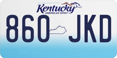KY license plate 860JKD